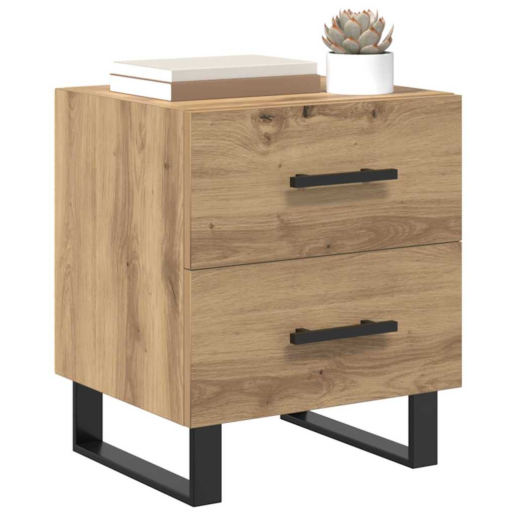 Armario de Noche 2 pcs Roble artesanal 40 x 35 x 47,5 cm