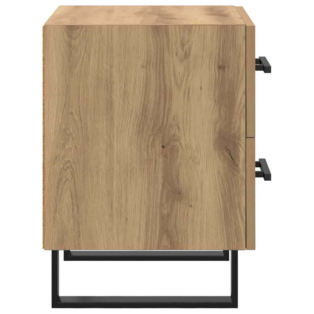 Armario de Noche 2 pcs Roble artesanal 40 x 35 x 47,5 cm
