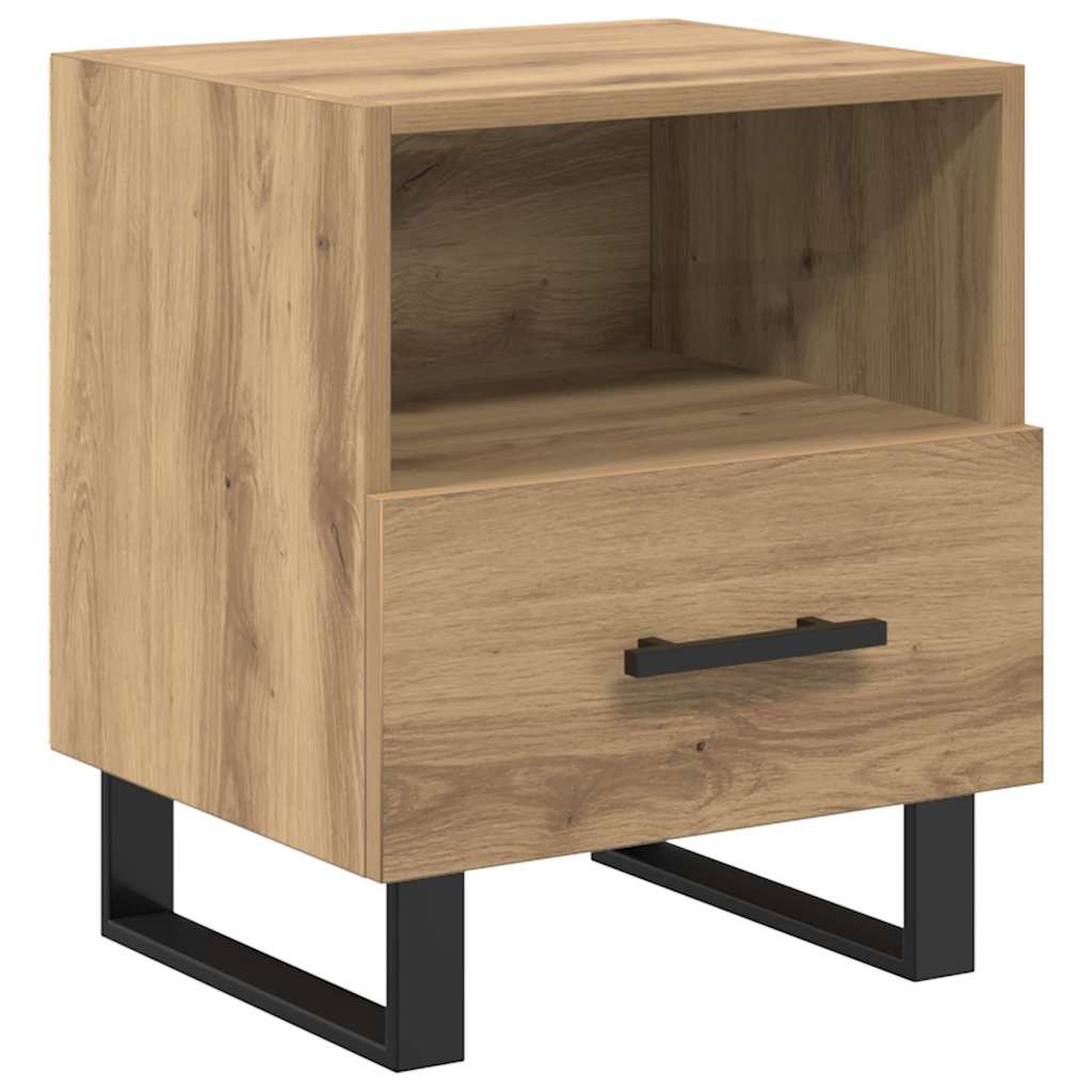 Armario de Noche 2 pcs Roble artesanal 40 x 35 x 47,5 cm