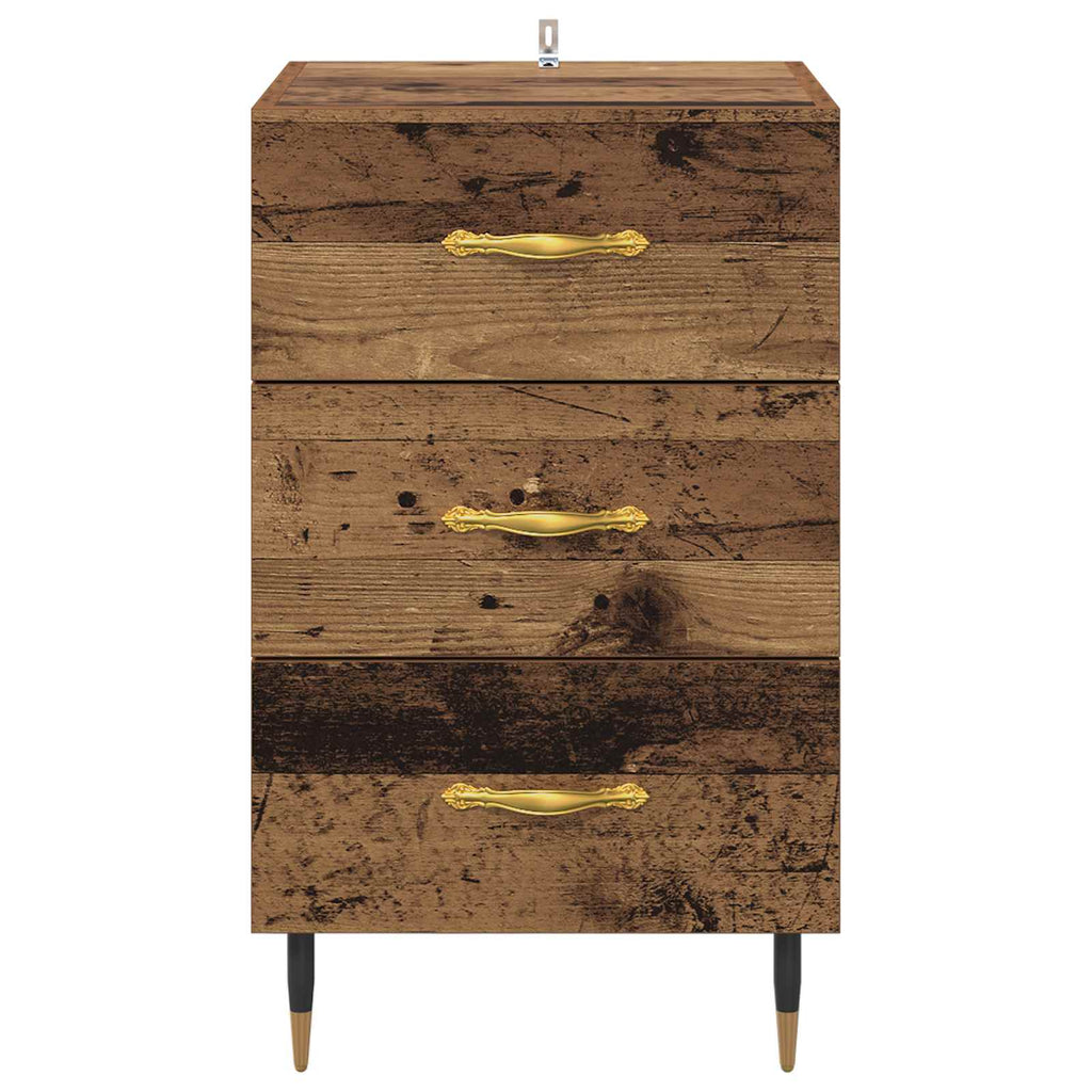 Armario de Noche con cajón Madera vieja 40 x 40 x 66 cm