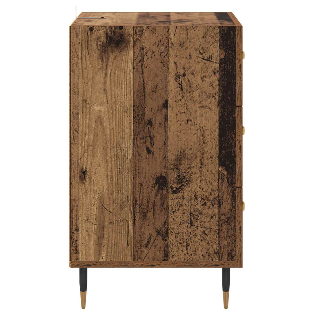 Armario de Noche con cajón Madera vieja 40 x 40 x 66 cm