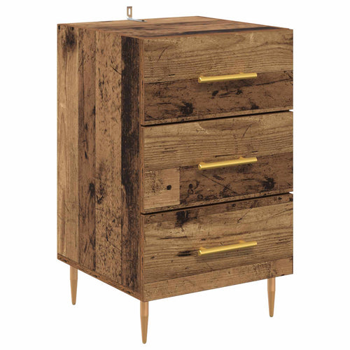 Nightstand with drawer Old wood 40 x 40 x 66 cm