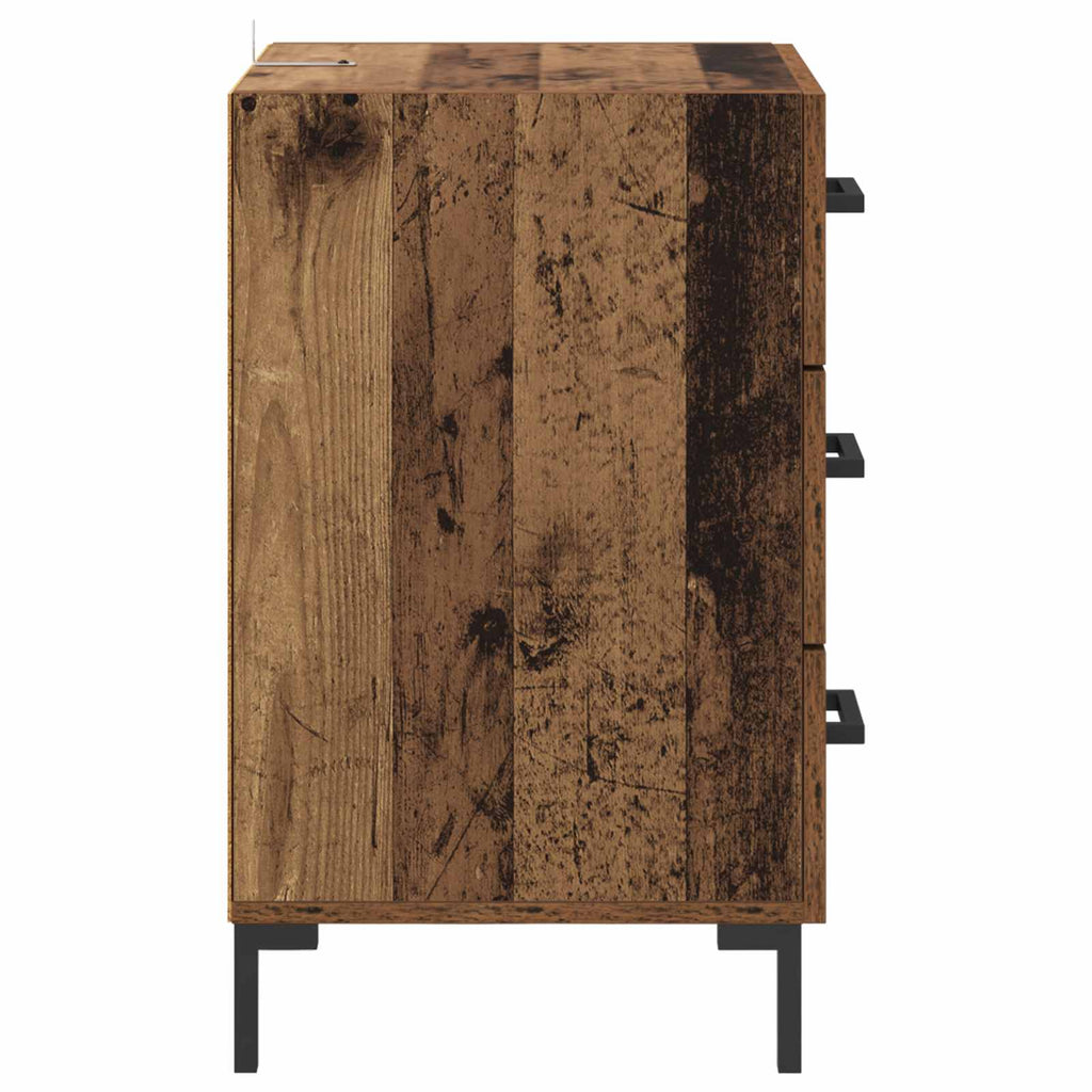Armario de Noche con cajón Madera vieja 40 x 40 x 66 cm