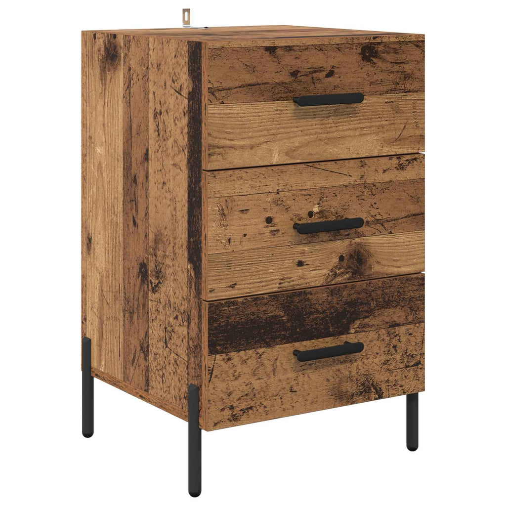 Armario de Noche con cajón Madera vieja 40 x 40 x 66 cm