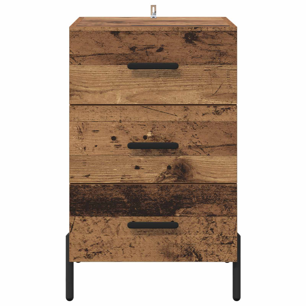 Armario de Noche con cajón Madera vieja 40 x 40 x 66 cm