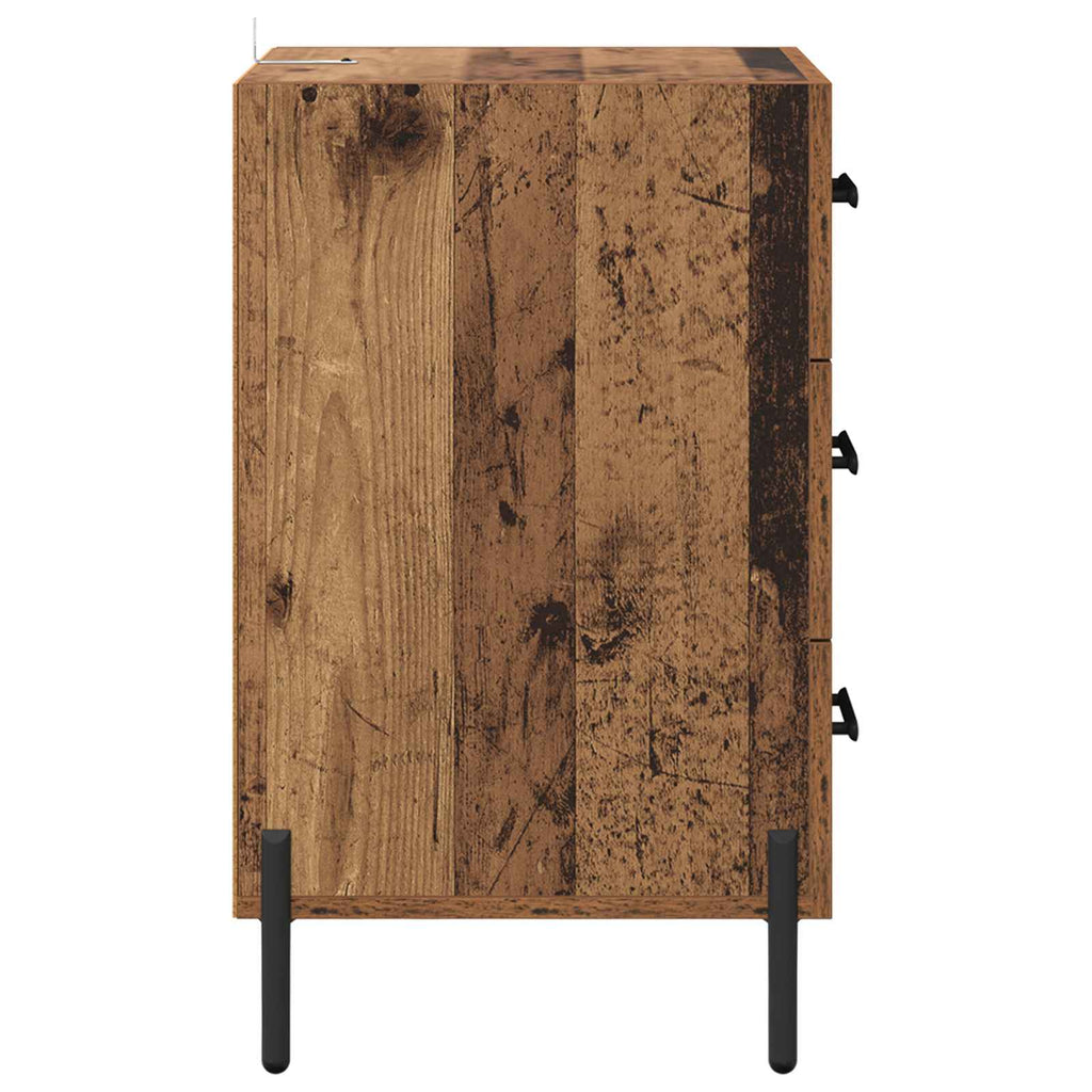 Armario de Noche con cajón Madera vieja 40 x 40 x 66 cm