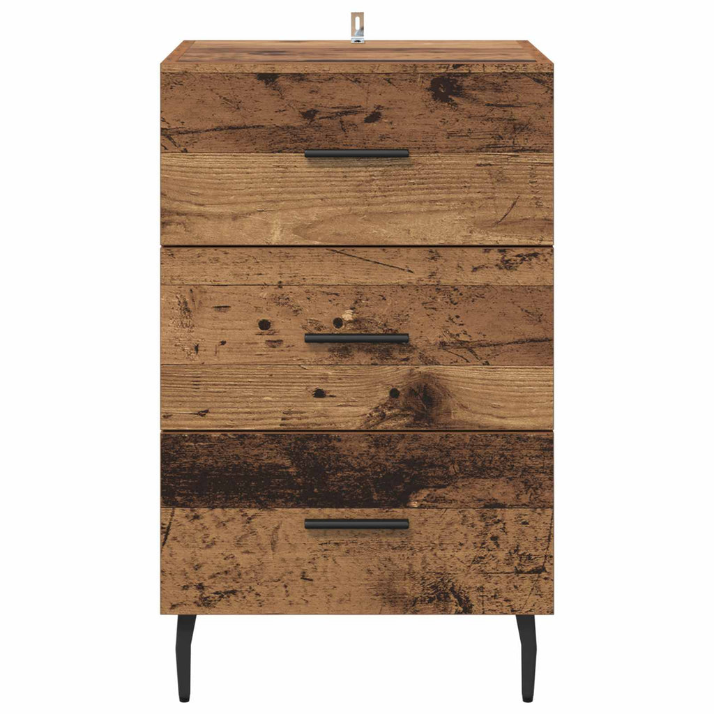 Armario de Noche con cajón Madera vieja 40 x 40 x 66 cm