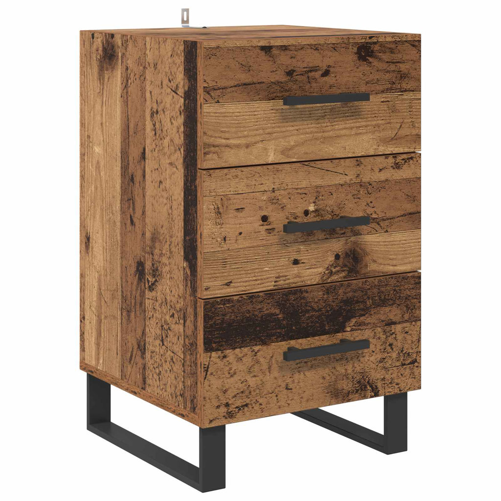 Armario de Noche con cajón Madera Vieja 40 x 40 x 66 cm