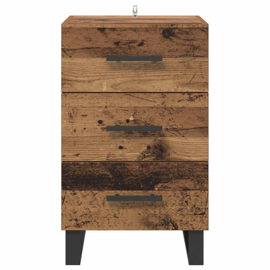 Armario de Noche con cajón Madera Vieja 40 x 40 x 66 cm