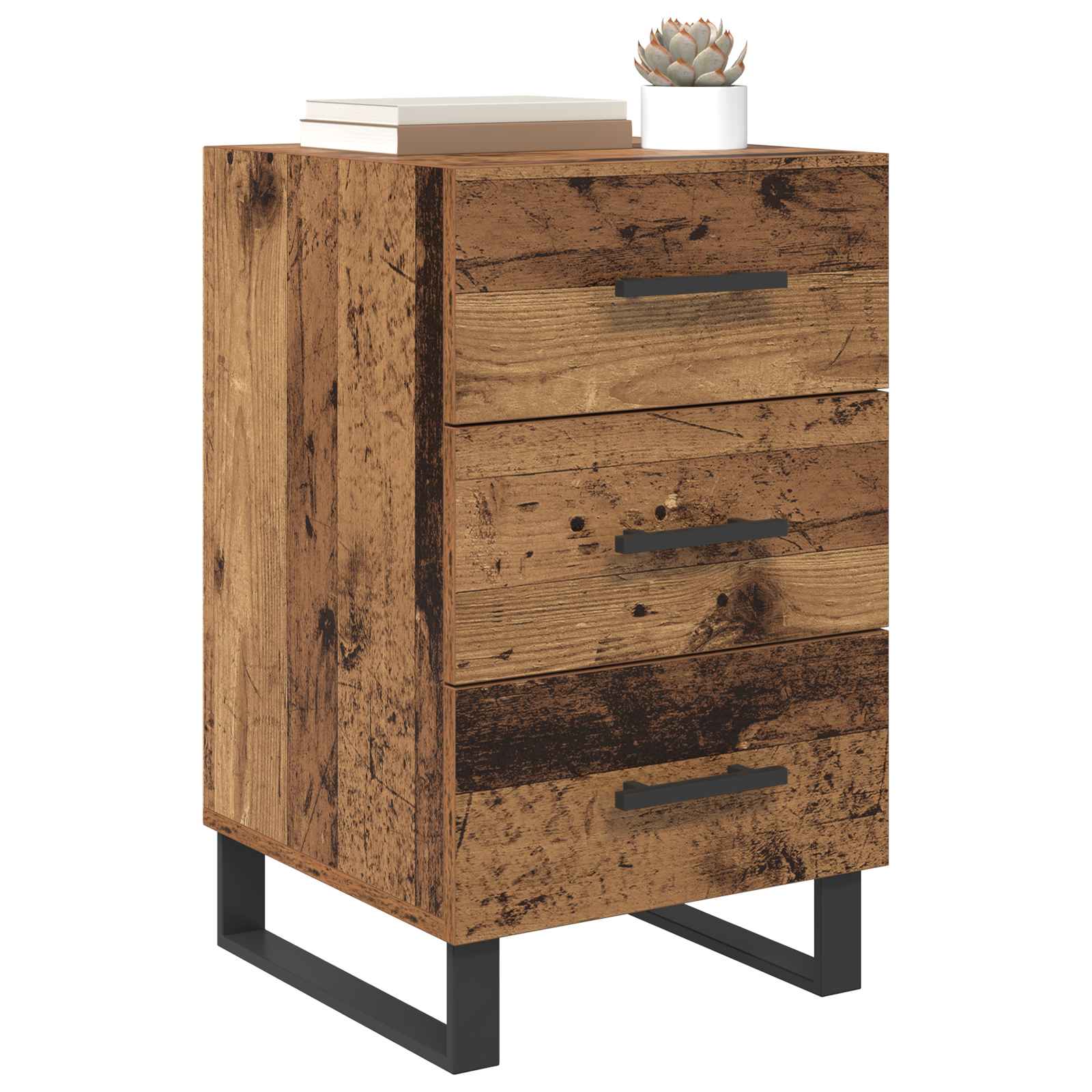 Armario de Noche con cajón Madera Vieja 40 x 40 x 66 cm
