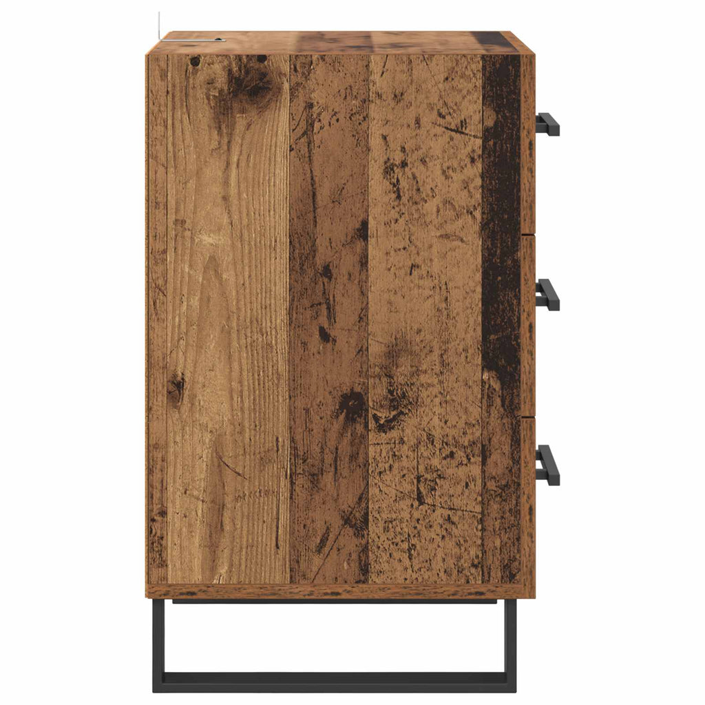 Armario de Noche con cajón Madera Vieja 40 x 40 x 66 cm