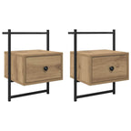 Armario de Noche 2 pcs Roble artesanal 35 x 30 x 51 cm