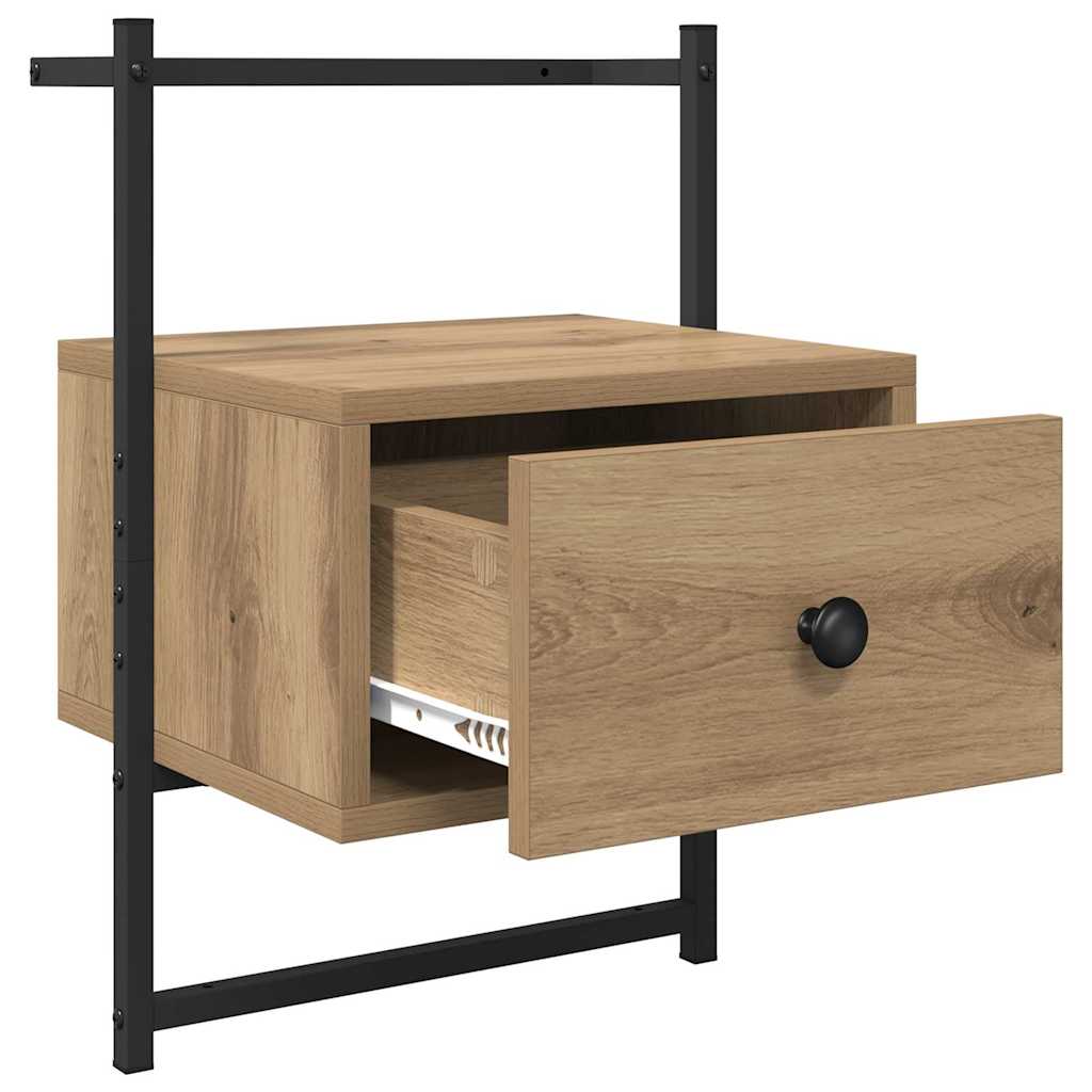 Armario de Noche 2 pcs Roble artesanal 35 x 30 x 51 cm