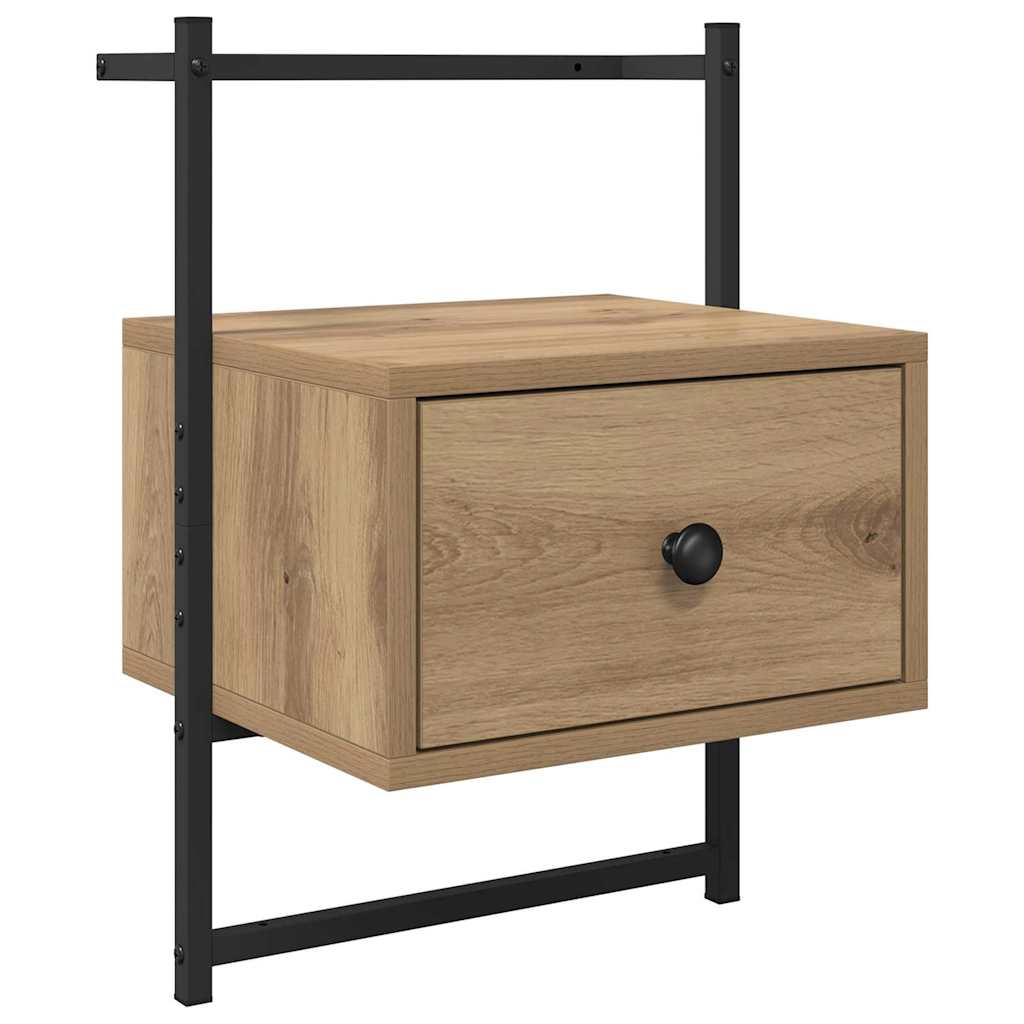 Armario de Noche 2 pcs Roble artesanal 35 x 30 x 51 cm