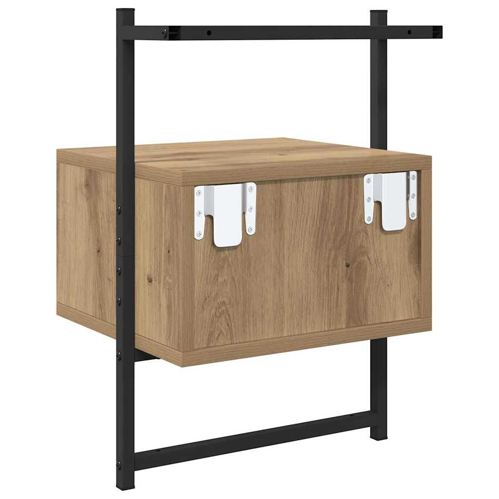 Armario de Noche 2 pcs Roble artesanal 35 x 30 x 51 cm