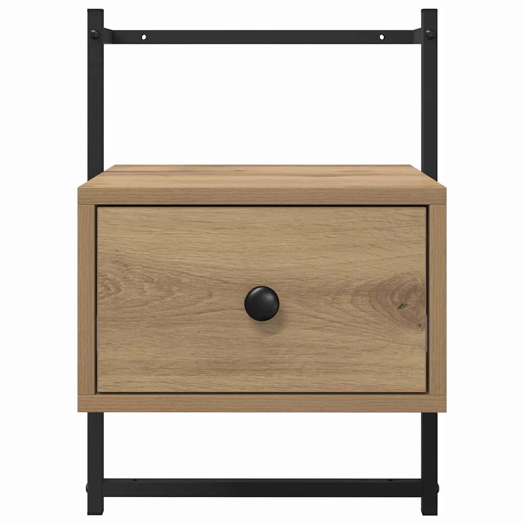 Armario de Noche 2 pcs Roble artesanal 35 x 30 x 51 cm