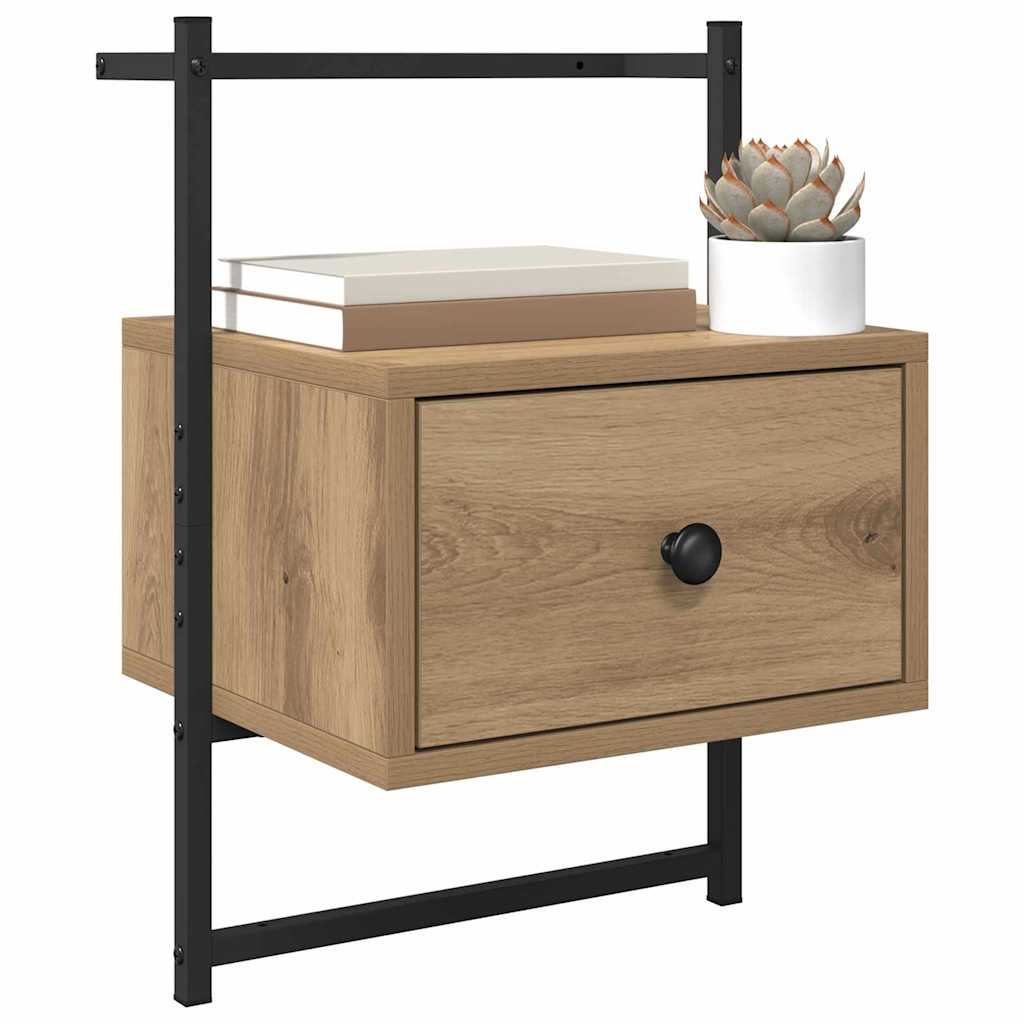 Armario de Noche 2 pcs Roble artesanal 35 x 30 x 51 cm