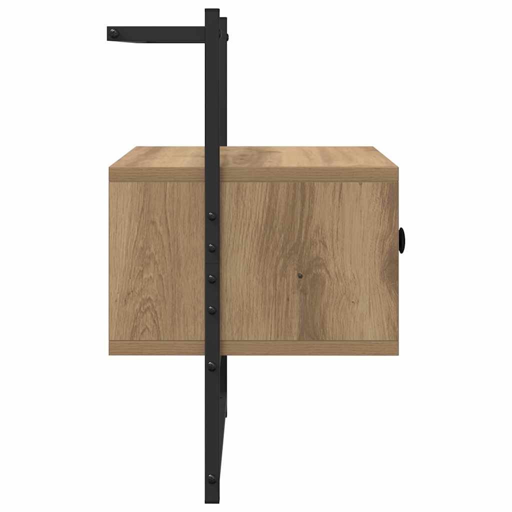 Armario de Noche 2 pcs Roble artesanal 35 x 30 x 51 cm