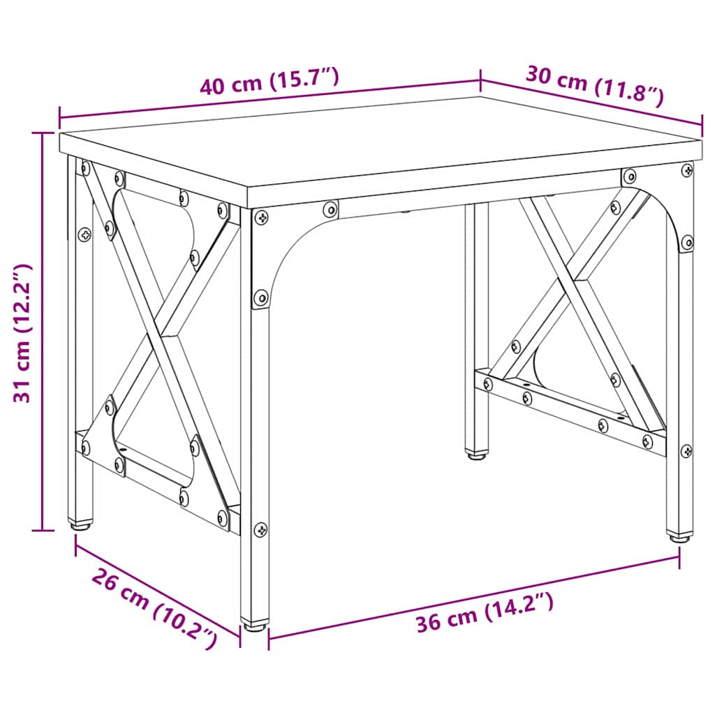 Soporte para Impresora Ajustable Madera Vieja 40 x 30 x 31 cm