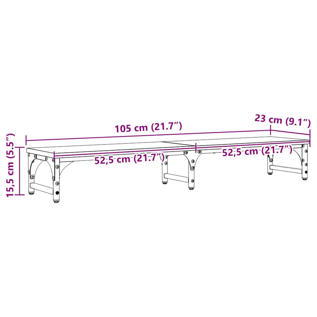 Soporte para Monitor Madera Vieja 105 x 23 x 15,5 cm