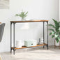 Mesa Consola con estante Madera envejecida 100 x 22,5 x 75 cm