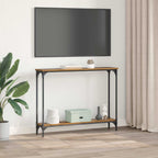 Mesa Consola con estante Madera envejecida 100 x 22,5 x 75 cm