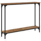 Mesa Consola con estante Madera envejecida 100 x 22,5 x 75 cm