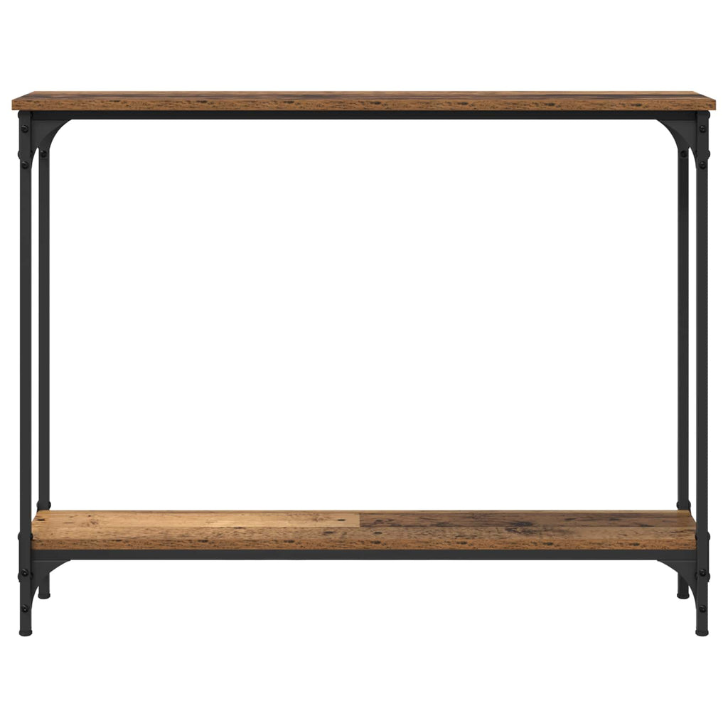 Mesa Consola con estante Madera envejecida 100 x 22,5 x 75 cm