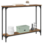 Mesa Consola con estante Madera envejecida 100 x 22,5 x 75 cm