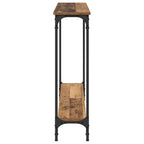 Mesa Consola con estante Madera envejecida 100 x 22,5 x 75 cm