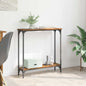 Mesa Consola con estante Madera envejecida 100 x 22,5 x 75 cm