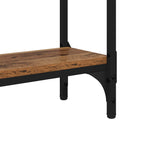 Mesa Consola con estante Madera vieja 75 x 22,5 x 75 cm