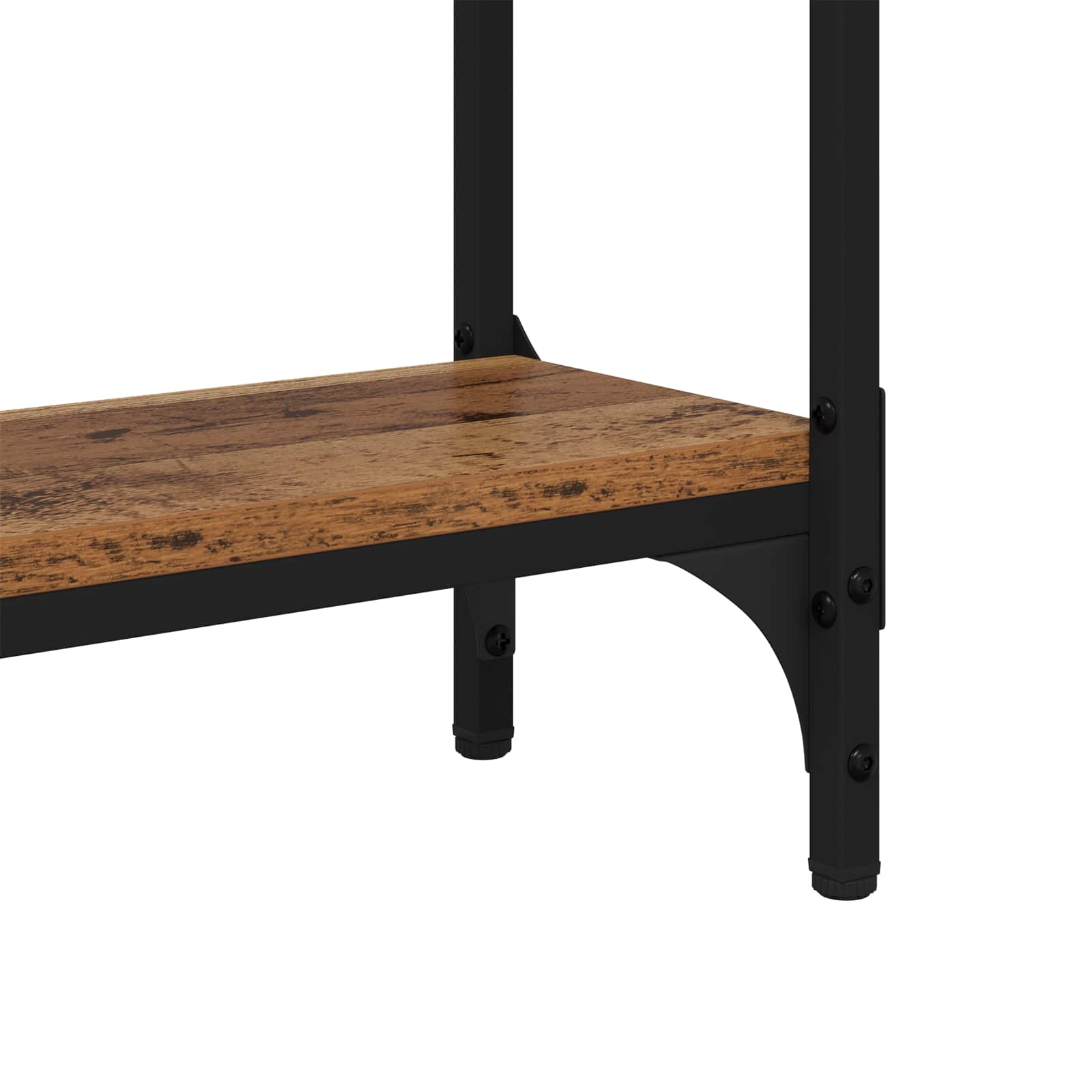 Mesa Consola con estante Madera vieja 75 x 22,5 x 75 cm