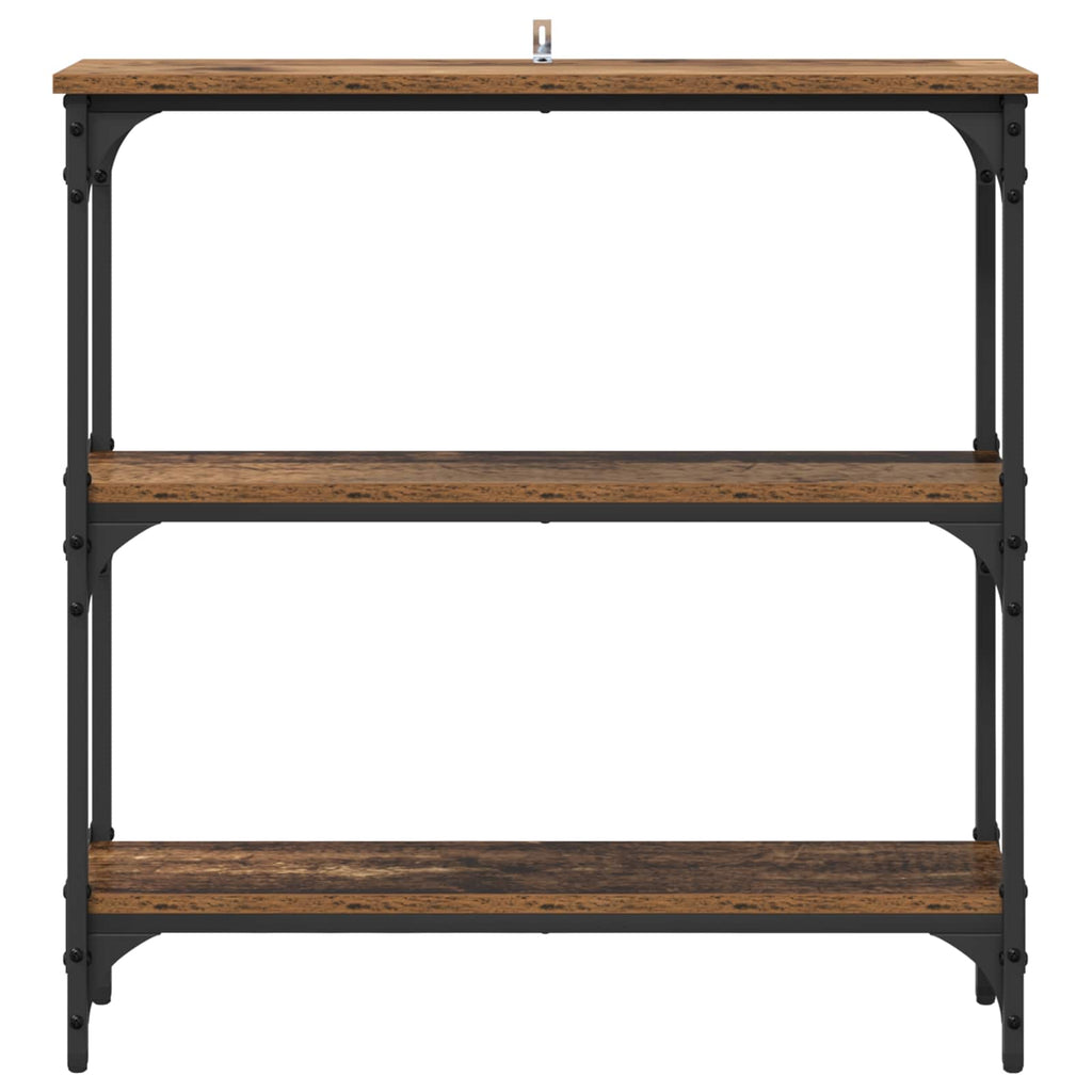 Mesa Consola con estante Madera vieja 75 x 22,5 x 75 cm