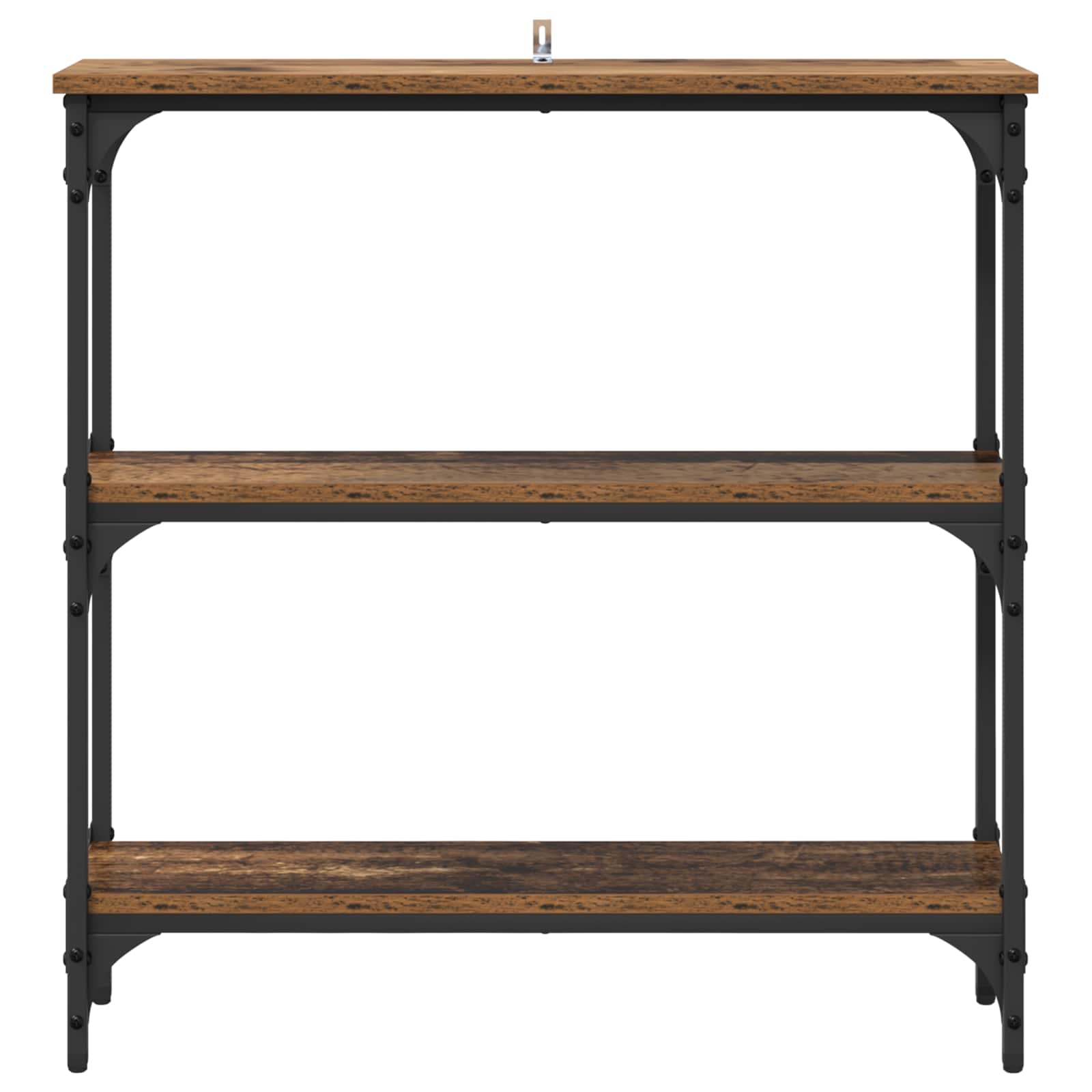 Mesa Consola con estante Madera vieja 75 x 22,5 x 75 cm