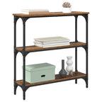 Mesa Consola con estante Madera vieja 75 x 22,5 x 75 cm