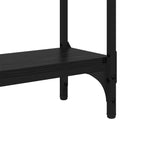 Mesa Consola Roble Negro 75 x 22,5 x 75 cm Madera de ingeniería