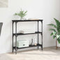 Mesa Consola Roble Negro 75 x 22,5 x 75 cm Madera de ingeniería