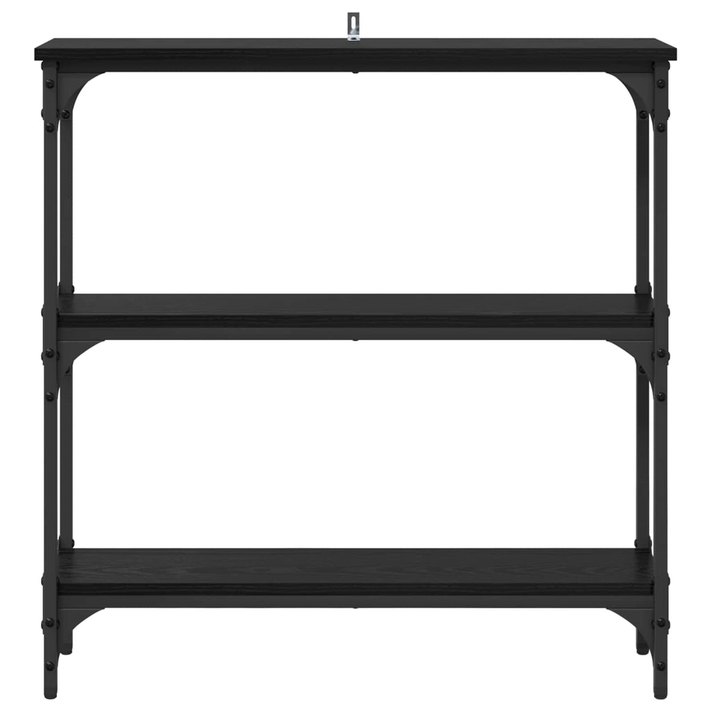 Mesa Consola Roble Negro 75 x 22,5 x 75 cm Madera de ingeniería