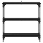 Mesa Consola Roble Negro 75 x 22,5 x 75 cm Madera de ingeniería