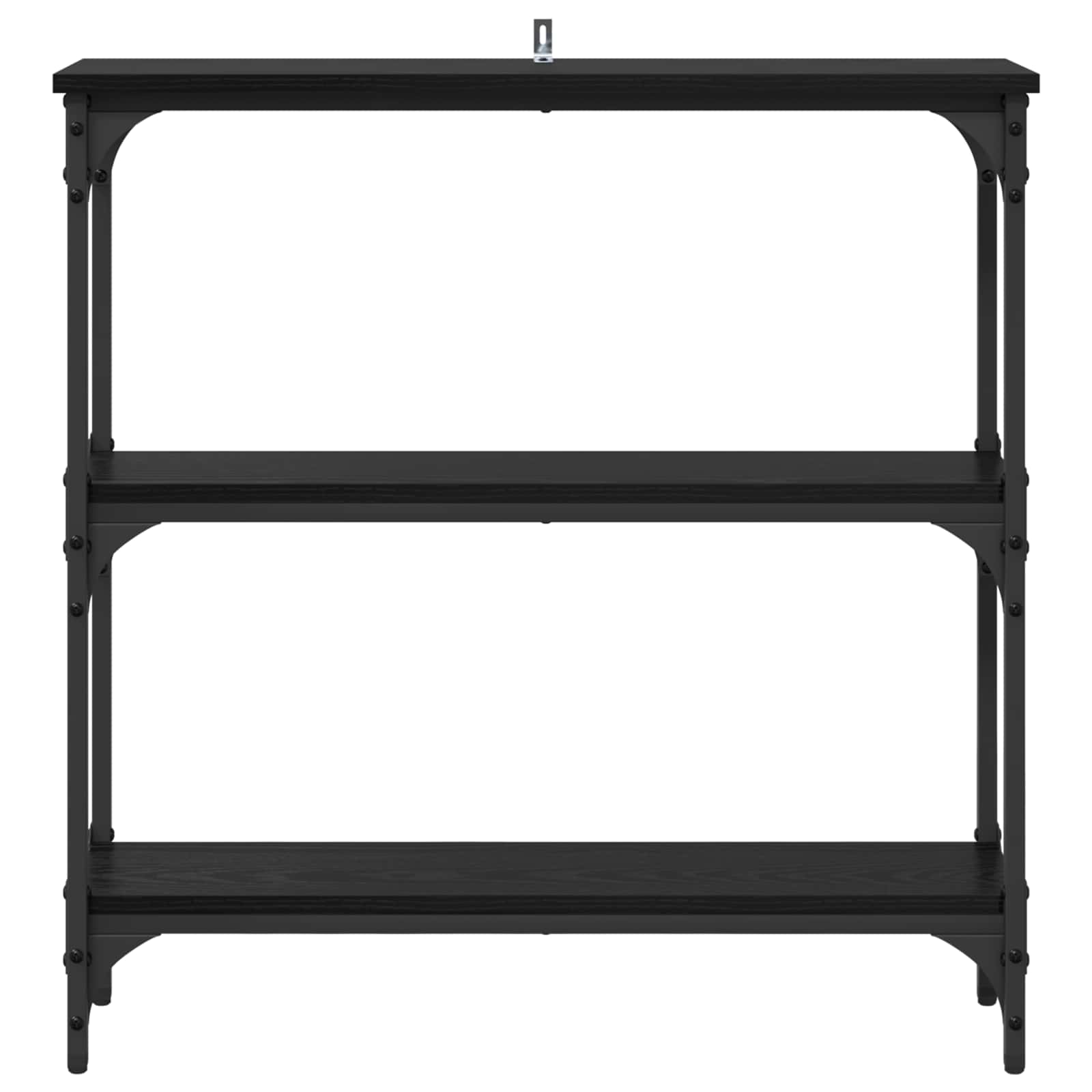 Mesa Consola Roble Negro 75 x 22,5 x 75 cm Madera de ingeniería