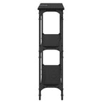 Mesa Consola Roble Negro 75 x 22,5 x 75 cm Madera de ingeniería