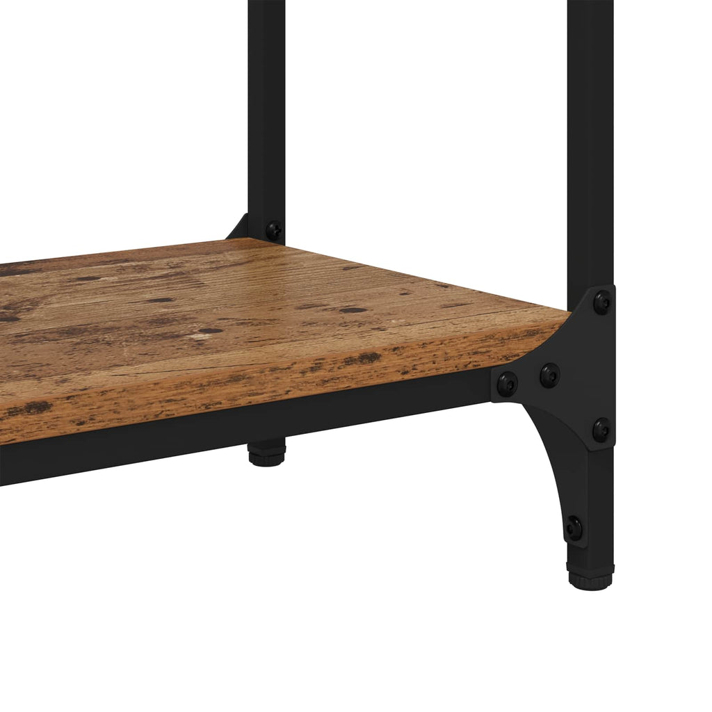 Mesa Consola con estante Madera envejecida 100 x 29 x 75 cm