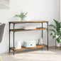 Mesa Consola con estante Madera envejecida 100 x 29 x 75 cm