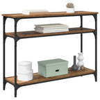 Mesa Consola con estante Madera envejecida 100 x 29 x 75 cm