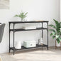 Mesa Consola con estante Madera envejecida 100 x 29 x 75 cm