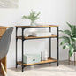 Mesa Consola con estante Madera envejecida 100 x 29 x 75 cm