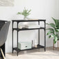 Mesa Consola con estante Madera envejecida 100 x 29 x 75 cm