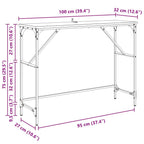 Mesa Consola Madera vieja 100 x 32 x 75 cm Madera de ingeniería