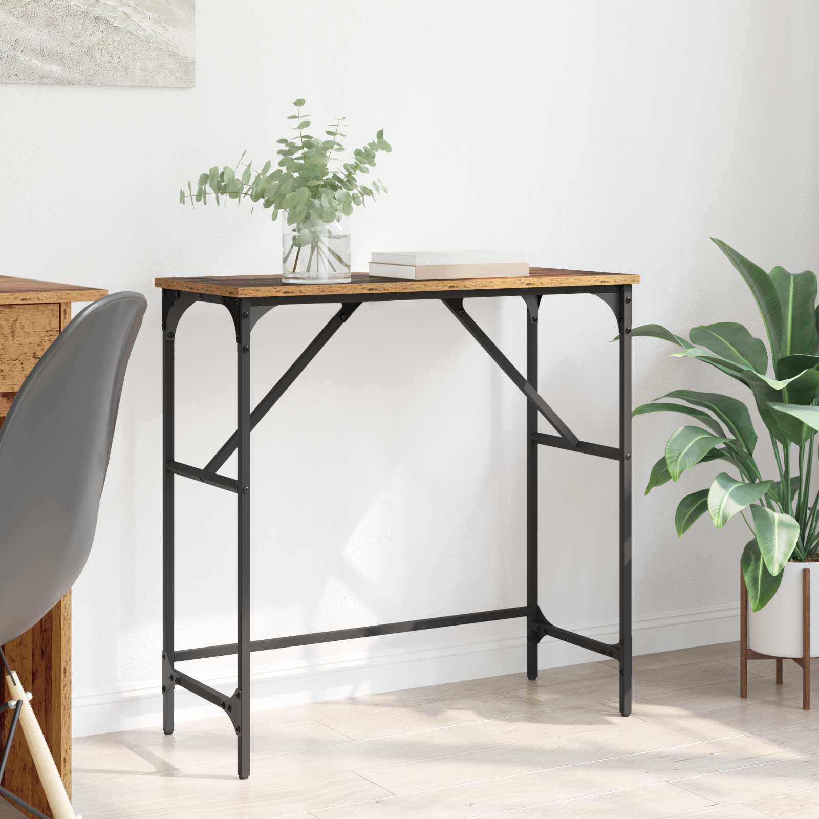 Console Table Old Wood 100 x 32 x 75 cm Engineered Wood